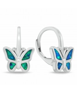 Brilio Silver Silver girls' earrings Butterflies EA1239WB