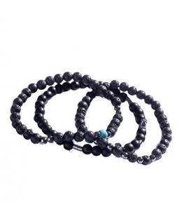 Again Jewelry mineraalikivistä valmistettu granaatti-rannekoru AJKNR013
