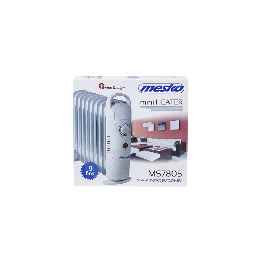Mesko Home MS7805 Vidaus Balta 1000 W Tepalu užpildytas elektrinis šildytuvas – 3