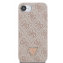 Guess PU 4G Strass Triangle Metal Logo Case for Apple iPhone 16e Guess PU 4G Strass Triangle Metal Logo Case for Apple iPhone 16e