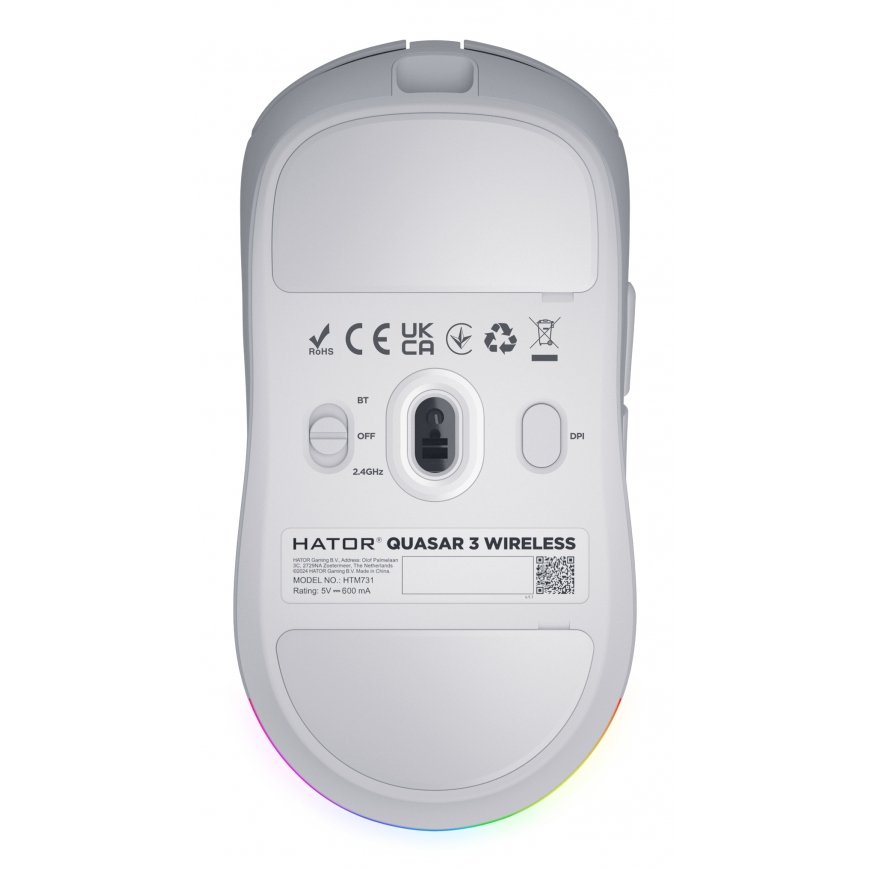HATOR Quasar 3 Wireless hiiri Pelaaminen Molempikätinen RF Wireless + Bluetooth + USB Type-A Optinen – 2