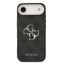 Guess PU Leather 4G Metal Logo Gold Frame Case for iPhone Air Bl