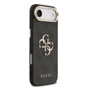 Guess PU Leather 4G Metal Logo Gold Frame Case for iPhone Air Bl