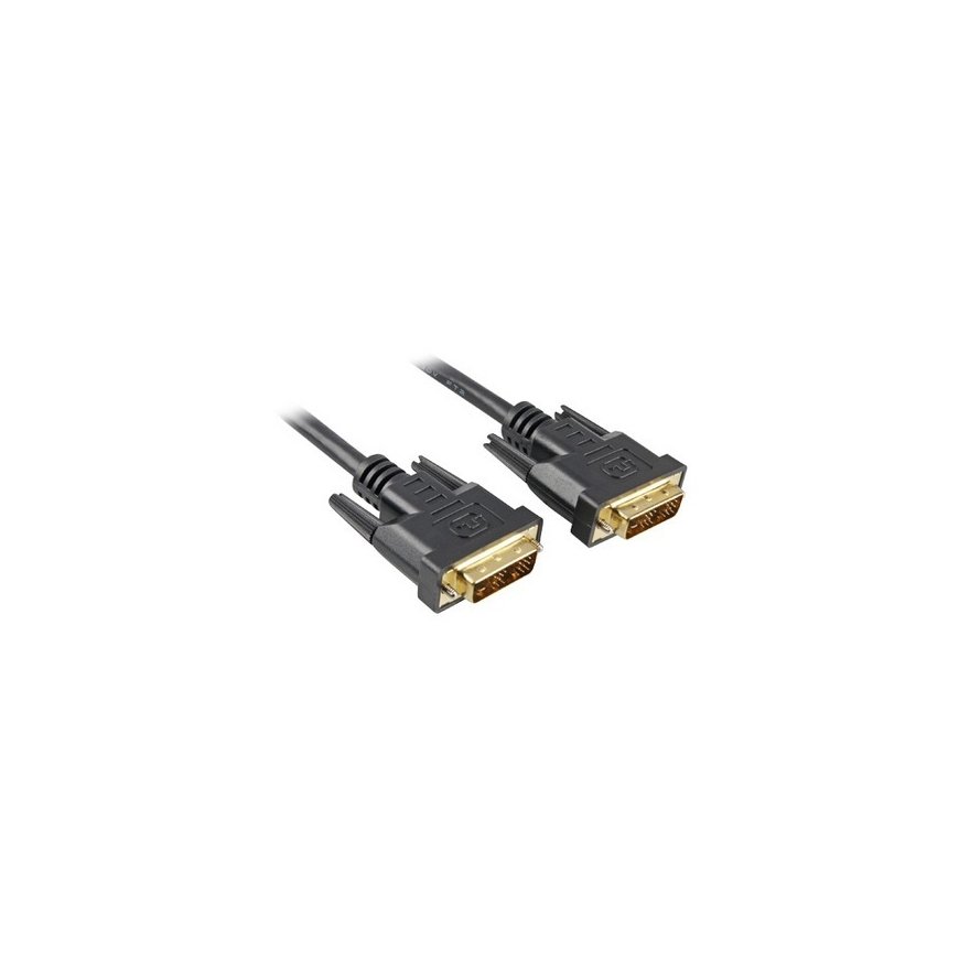 Sharkoon 3m DVI-D to DVI-D (18+1) DVI cable Black
