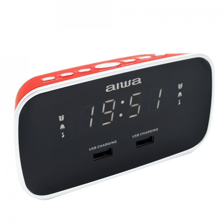 Aiwa CRU-19RD modinātājpulkstenis/taimeris Digitāls modinātājs Sarkans