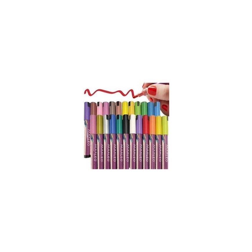 Acrylic Markers Maaleo 25790, 24 Colors, 4 mm – 2