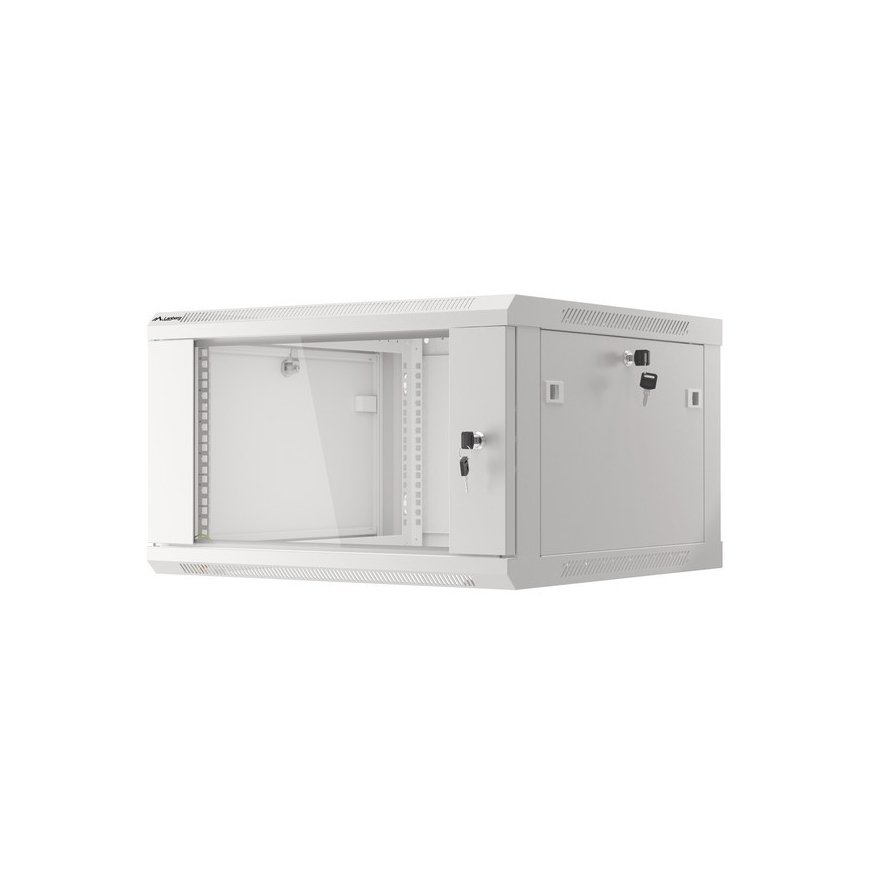 RACK WALL MOUNTING CABINET 19" 6U 600X600 BLACK LANBERG PERFORATED DOOR (FLAT PACK) – 2