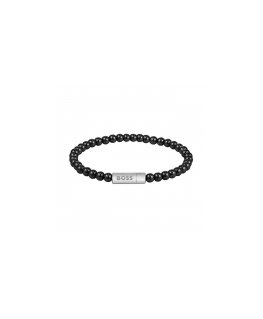 Hugo Boss stilīgs melnais ādas rokassprādze Kods 1580784