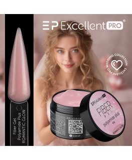 Excellent Pro Pluošto gelis „Polyamidas Plus“ – romantilise sära andev ehitusgeel, 15 g