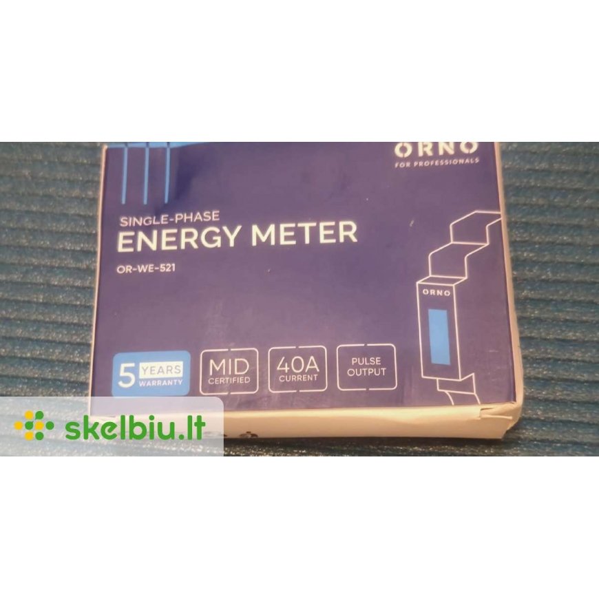 Orno single-phase digital electricity consumption indicator, 40A, 1 module, DIN TH-35mm – 2