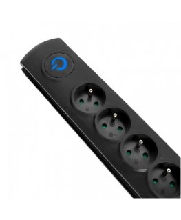 Qoltec 50112 surge protector Black 6 AC outlet(s) 230 V 3 m