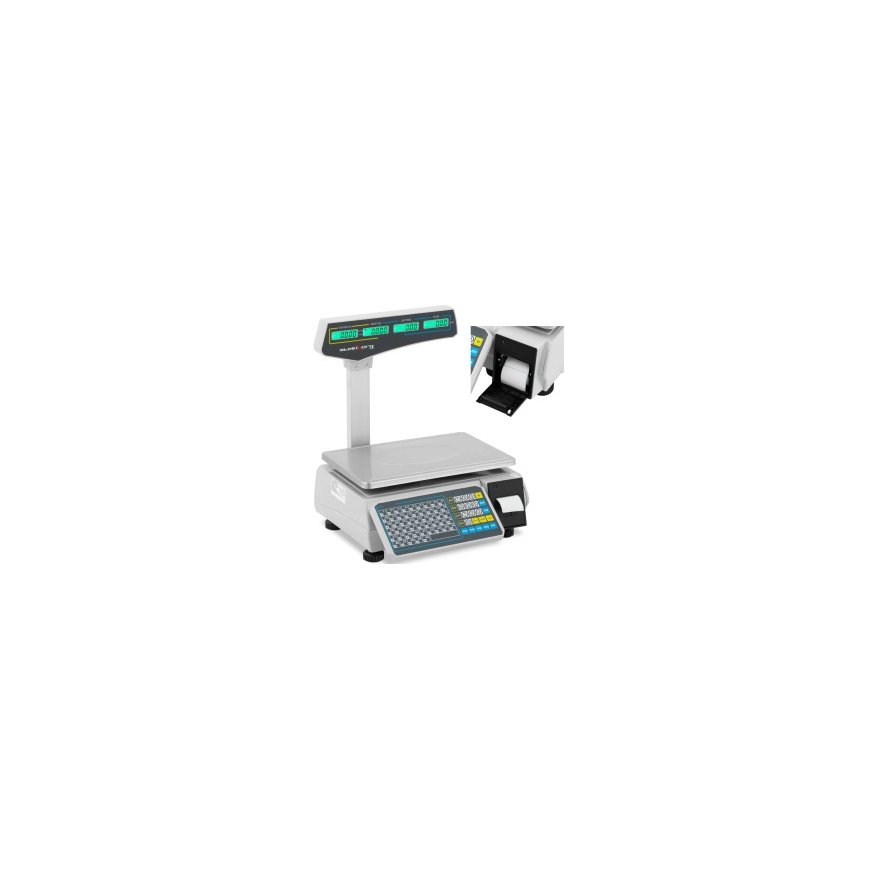 Steinberg Systems Komercijas svari ar LCD etiķešu printeri 30 kg / 15 g