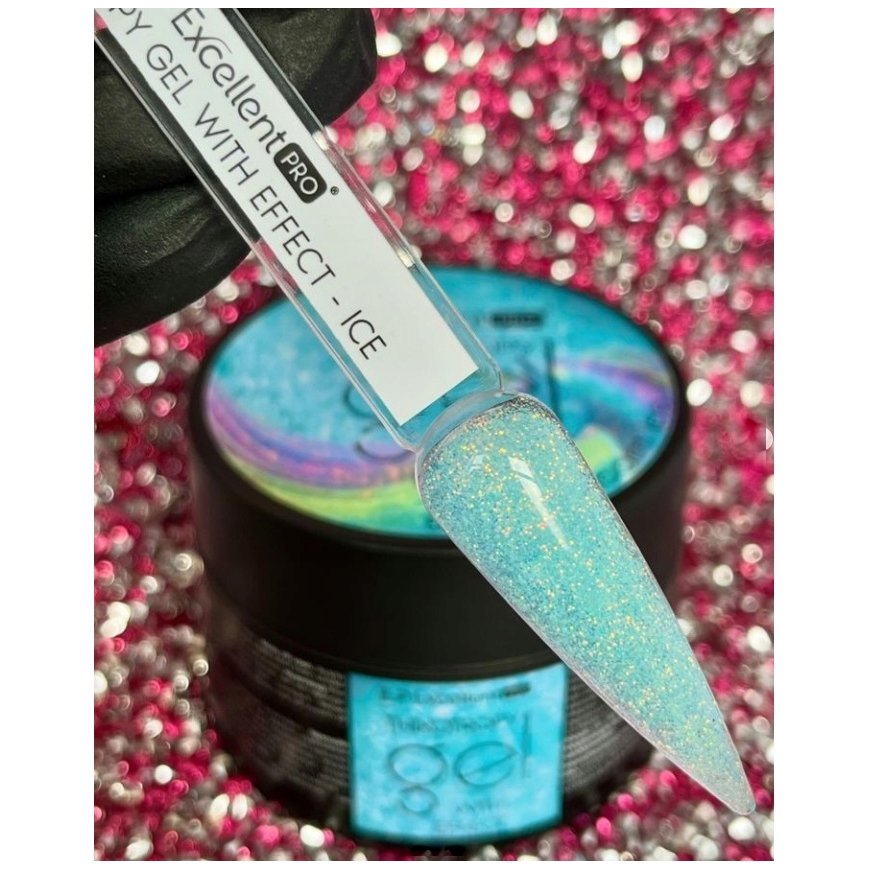 Excellent Pro Tiksotropic Gel with "Unicorn Ice" Effect, 50 g