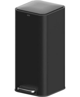 DELTA metal trash can, black, 30 l