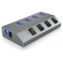 ICY BOX IB-HUB1405 USB 3.2 Gen 1 (3.1 Gen 1) Type-B 5000 Mbit/s Antracīts ICY BOX IB-HUB1405 USB 3.2 Gen 1 (3.1 Gen 1) Type-B 5000 Mbit/s Antracīts