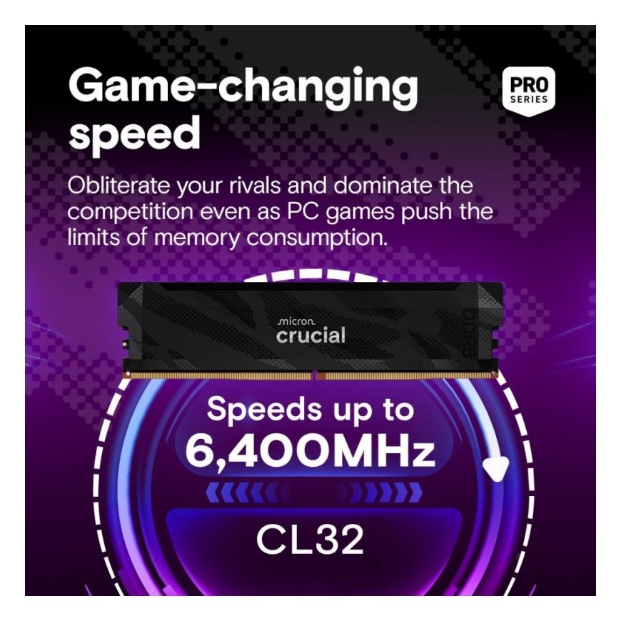 Crucial Atmiņa DDR5 Pro OC 16/6400(1*16GB)
