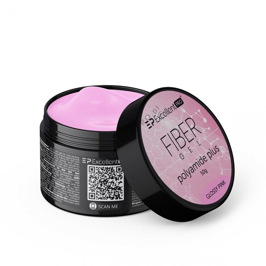 Excellent Pro Fiber Gel Polyamide Plus гель строительный Glossy Розовый 50г