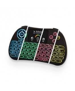Savio KW-03 klaviatūra Universalus Radijo dažnio belaidė QWERTY Anglų Juoda