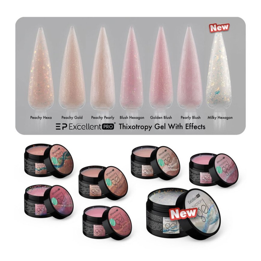 Excellent Pro Tixotropic Gel with Peach and Pearl Effect, 15 g – 2