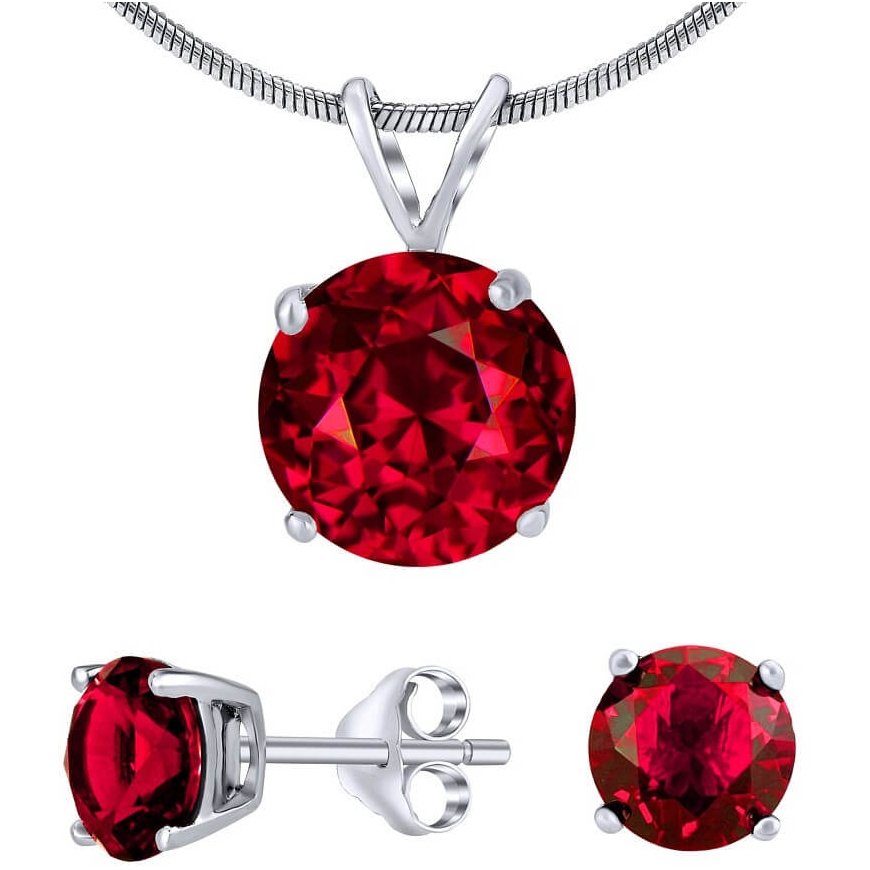 Silvego Silver Jewelry Set with Crystal Glass JJJS7RR1 (earrings, pendant) – 2