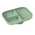 BEABA SILICONE NON-STICK 3 COMPARTMENT PLATE, CLAY