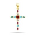 Brilio Silver Brilio Sidabrinis Original Gold-Plated Cross Pendant PT87YRBW Brilio Silver Brilio Sidabrinis Original Gold-Plated Cross Pendant PT87YRBW