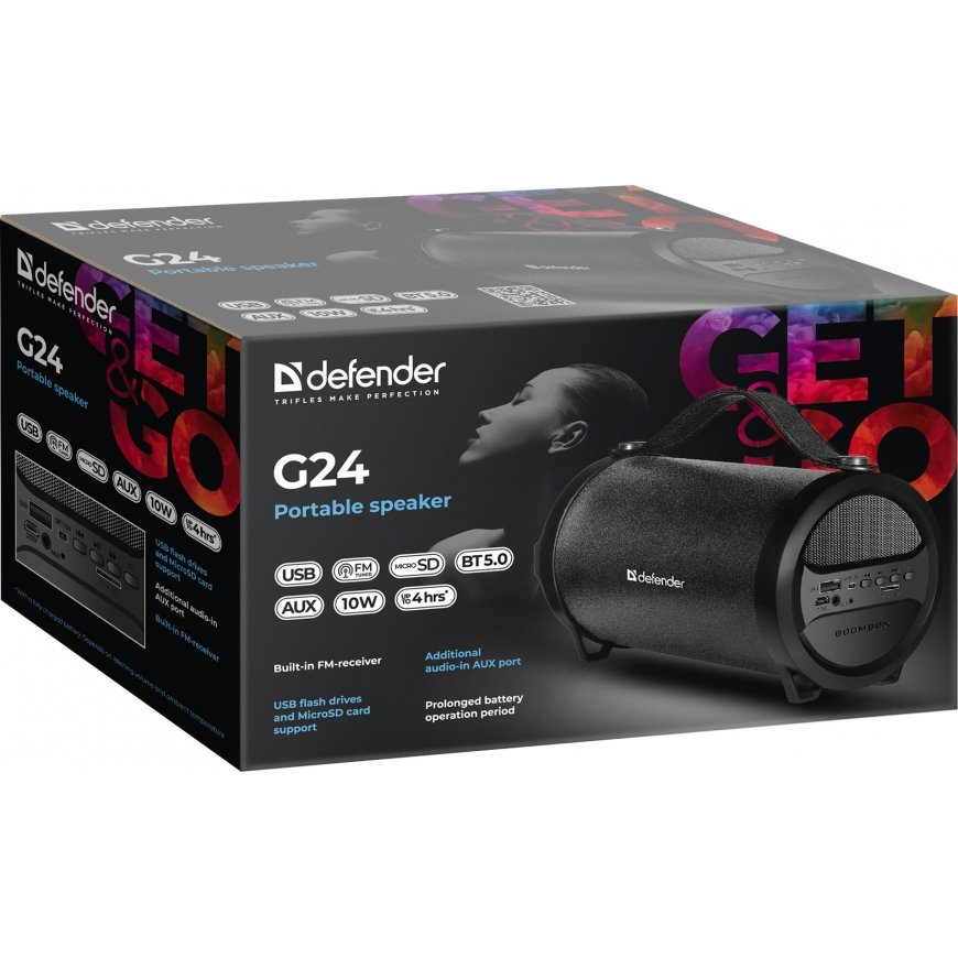 Defender G24 Kaasaskantav monokõlar Must 10 W – 3