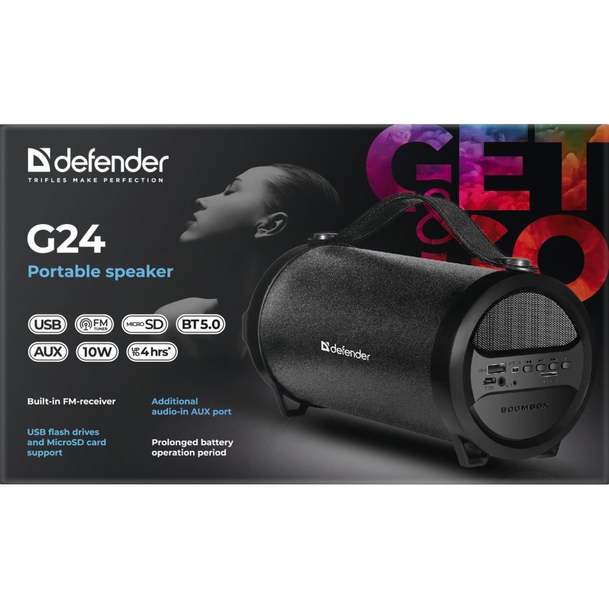 Defender G24 Portatīvais mono skaļrunis Melns 10 W – 4