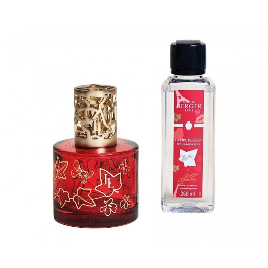 Maison Berger Paris dāvanu komplekts katalītiskā lampa Tīra sarkana + Sweet Lolita Lempicka uzpilde 250 ml – 2
