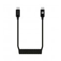 AutoSpring Kierretty Kaapeli USB C - USB C -liitin 1.2M Musta AutoSpring Kierretty Kaapeli USB C - USB C -liitin 1.2M Musta
