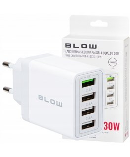 Blow Maitinimo įkroviklis USBx3 lizdas + USB QC 30W