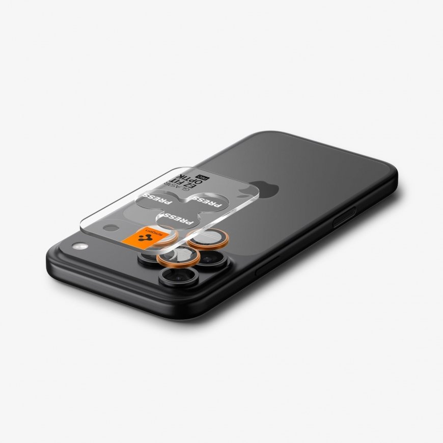 Spigen Optik Pro EZ Fit iPhone 17 Pro Lens Protector Orange – 2