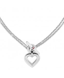 Tommy Hilfiger Luksuslik kahekordne kaelakee südamekujulise rippuvaga „Toggle Heart“ 2780967