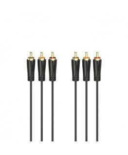 Hama 00205151 audio cable 3 m 3 x RCA Black