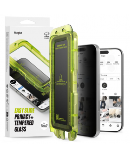 Ringke Easy Slide 2-pack Privacy Glass for iPhone 17 Pro - Black