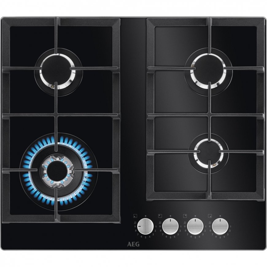 AEG HKB64420NB Black Built-in 56 cm Gas 4 zone(s) – 2
