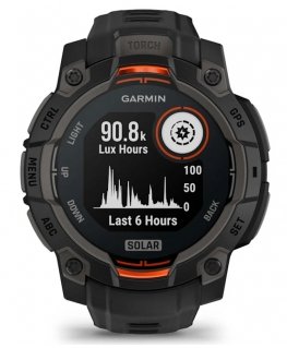 Garmin Instinct 3 Solar 2,29 cm (0.9") MIP 45 mm Цифровой 176 x 176 пикселей Сенсорный экран Черный GPS (спутниковый)