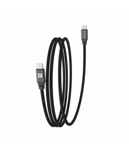 E-Mag Power 60W USB C to USB C ühenduskaabel 1.2M magnetmust