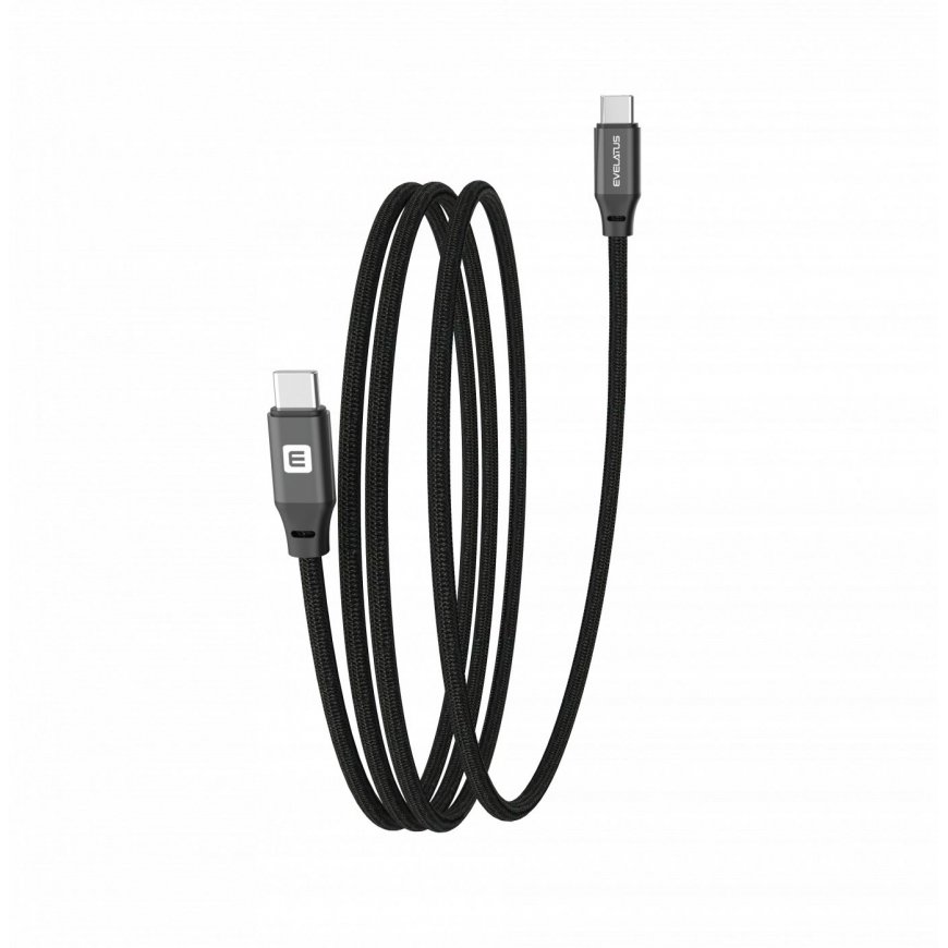 Kabelis E-Mag Power 60W USB C į USB C jungtis 1.2M magnetinė juoda