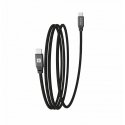 E-Mag Power 60W USB C to USB C ühenduskaabel 1.2M magnetmust