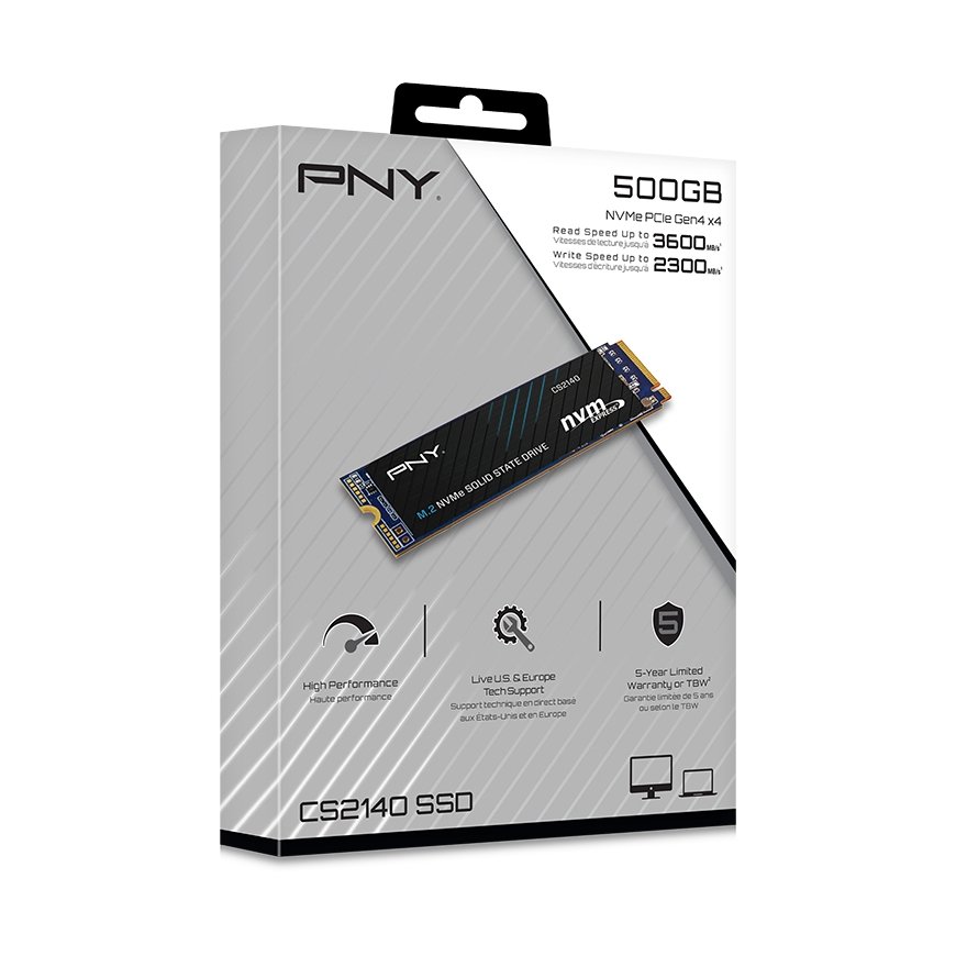 PNY CS2140 500 GB M.2 PCI Express 4.0 NVMe 3D NAND – 2