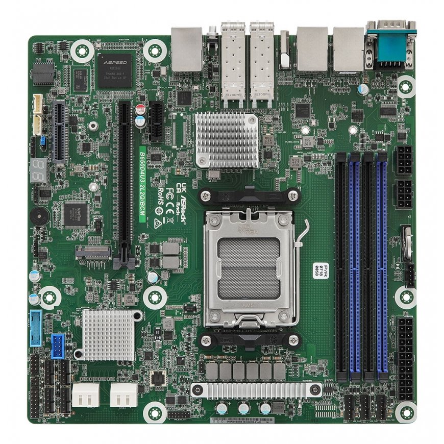 Asrock B650D4U3-2L2Q/BCM emolevy AMD B650 Express Pistoke AM5 mikro ATX