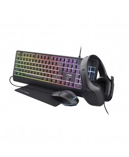Trust GXT 792 QUADROX клавиатура Мышь входит в комплектацию Игровой USB QWERTY Американский английск