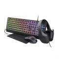 Trust GXT 792 QUADROX näppäimistö Sisältää hiiren Pelaaminen USB QWERTY Englanti (US) musta Trust GXT 792 QUADROX näppäimistö Sisältää hiiren Pelaaminen USB QWERTY Englanti (US) musta