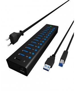 ICY BOX IB-AC6113 USB 3.2 Gen 1 (3.1 Gen 1) Type-B 5000 Mbit/s Black