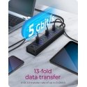 ICY BOX IB-AC6113 USB 3.2 Gen 1 (3.1 Gen 1) Type-B 5000 Mbit/ai Juoda ICY BOX IB-AC6113 USB 3.2 Gen 1 (3.1 Gen 1) Type-B 5000 Mbit/ai Juoda