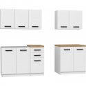 Topeshop KUCHNIA SET 200 BIEL keittiön & ruokailuhuoneen huonekalusarja Topeshop KUCHNIA SET 200 BIEL keittiön & ruokailuhuoneen huonekalusarja