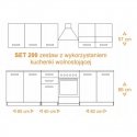 Topeshop KUCHNIA SET 200 BIEL köögi ja söögitoa mööblikomplekt Topeshop KUCHNIA SET 200 BIEL köögi ja söögitoa mööblikomplekt