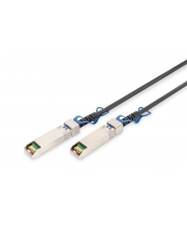 Digitus DN-81243 InfiniBand/fibre optic cable 3 m SFP28 DAC Черный, Серебристый