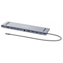 Manhattan 190305 док-станция для ноутбука Проводная USB 3.2 Gen 1 (3.1 Gen 1) Type-C Серебристый